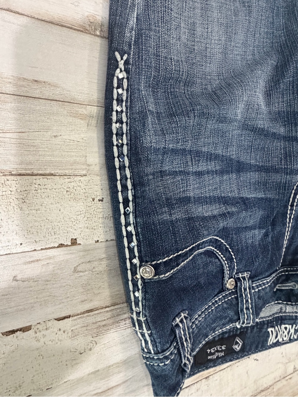 Rock & Roll Cowgirl Mid Rise Bootcut Jeans – Size 33 - Picture 8 of 8